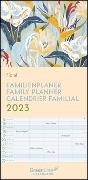 GreenLine Floral 2023 Familienplaner - Familien-Kalender - Kinder-Kalender - 22x45